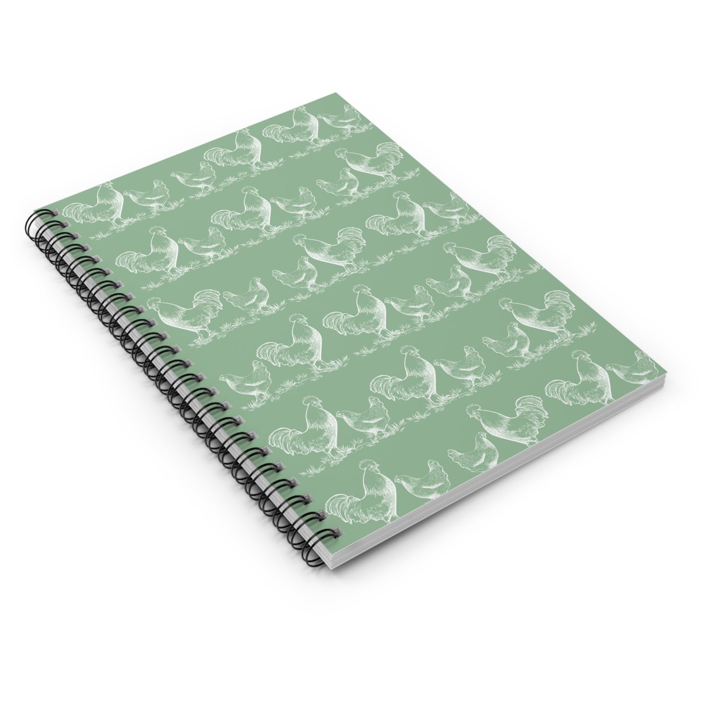 Chicken Line Art Spiral Notebook - Hedman Homestead Logo